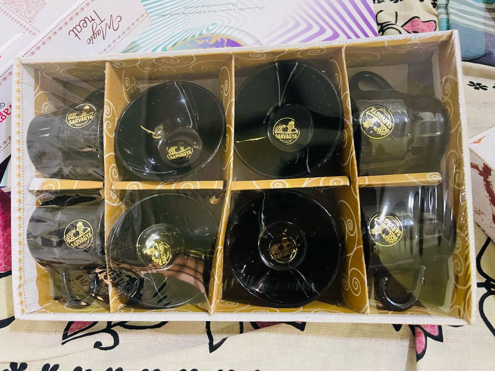 Black Ceramic Crockery set