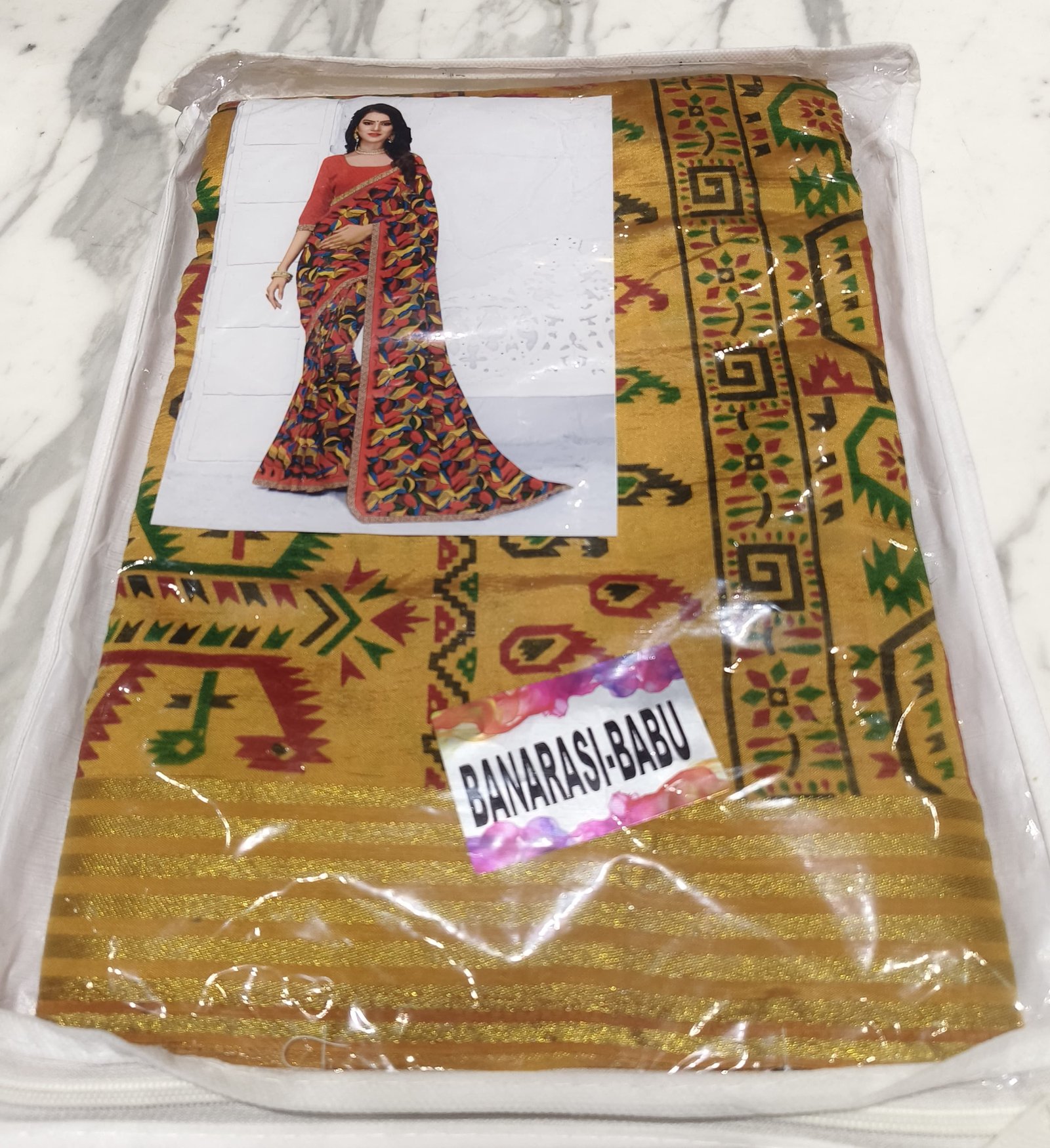 2 Saree +1 Peticoat + 1Blouse + Bhagyalaxmii coupon - Image 3