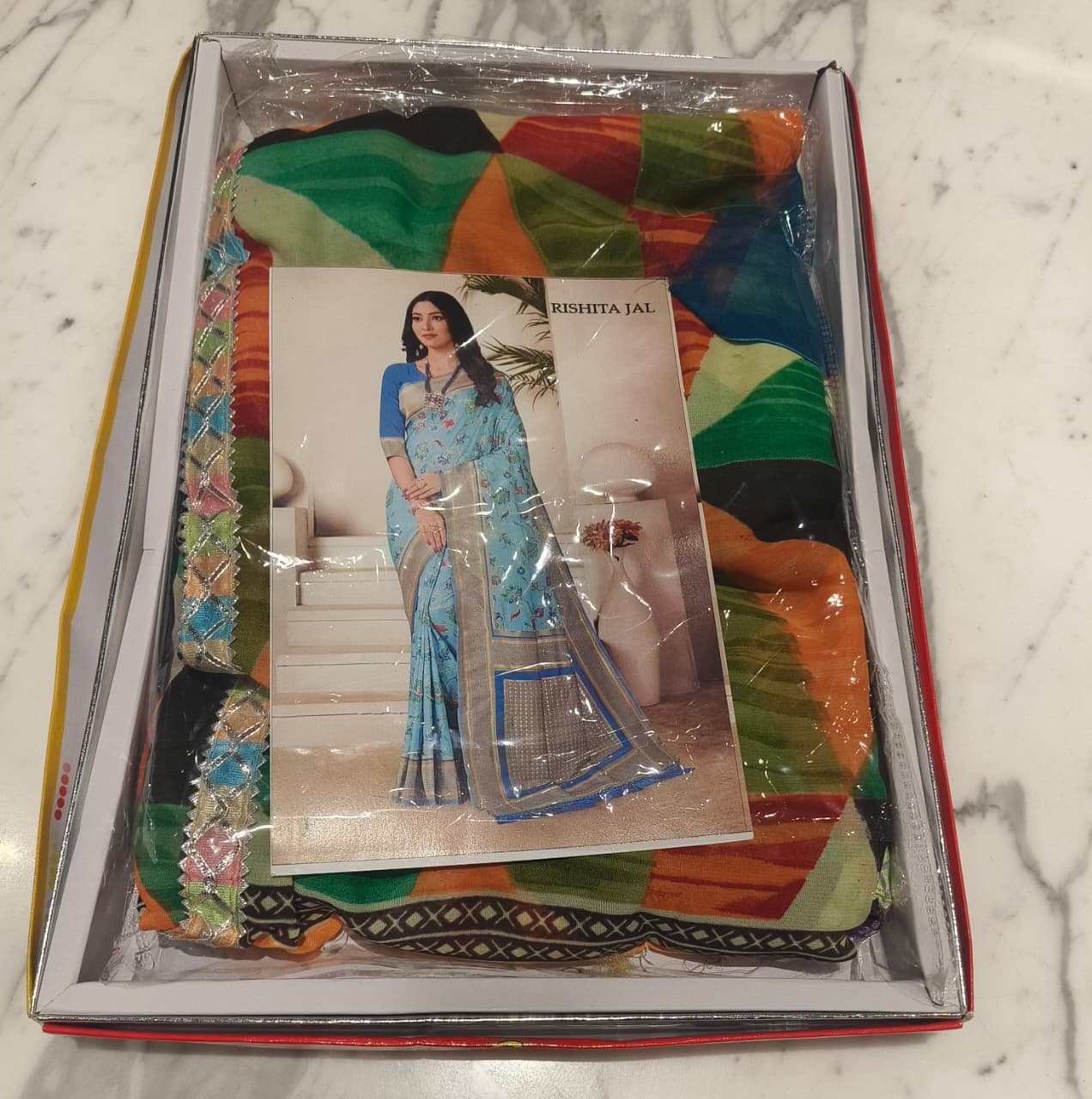 1 Saree +1 flats + 1Blouse + Bhagyalaxmii coupon - Image 2
