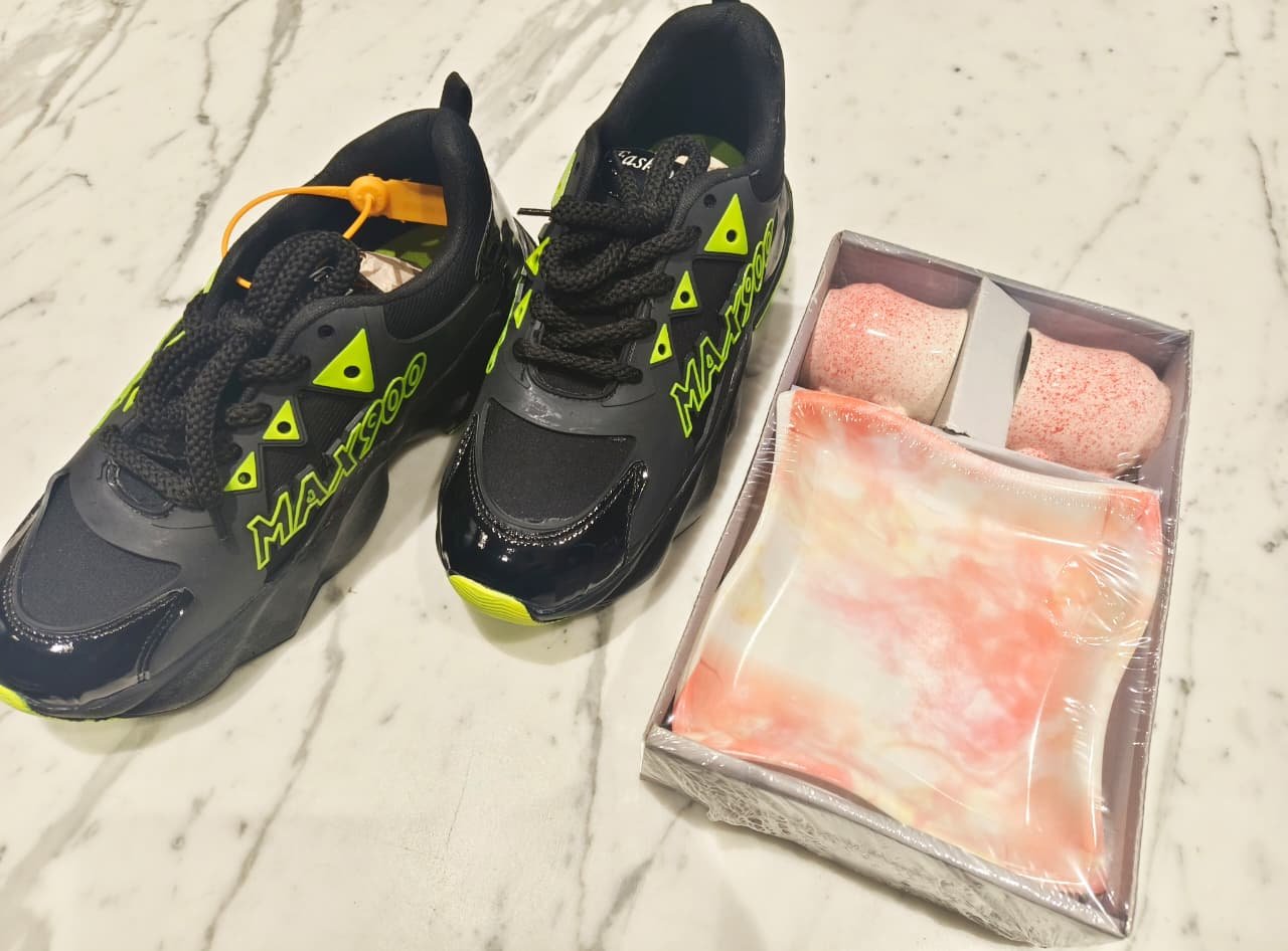 1 shoes + 1 cup set + bhagyalaxmii coupon